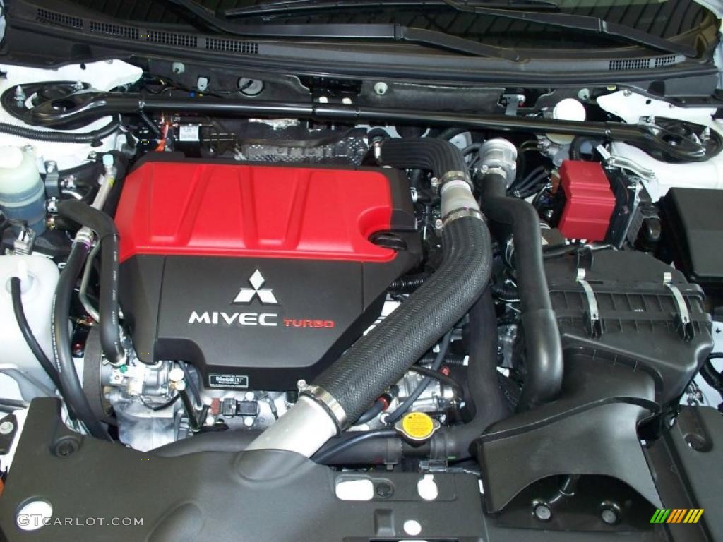 2010 Lancer Evolution GSR - Wicked White / Black Sport Fabric photo #22