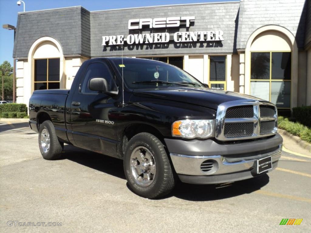 2002 Ram 1500 ST Regular Cab - Black / Dark Slate Gray photo #1