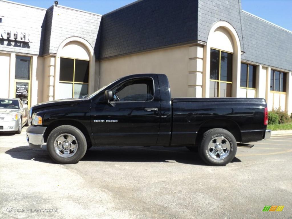 2002 Ram 1500 ST Regular Cab - Black / Dark Slate Gray photo #4