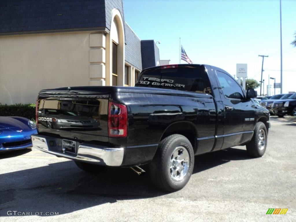 2002 Ram 1500 ST Regular Cab - Black / Dark Slate Gray photo #7