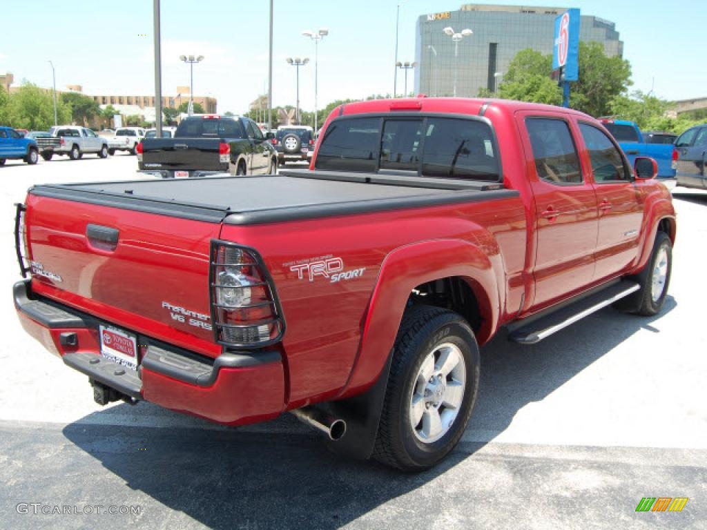 2009 Tacoma V6 PreRunner TRD Sport Double Cab - Barcelona Red Metallic / Graphite Gray photo #5