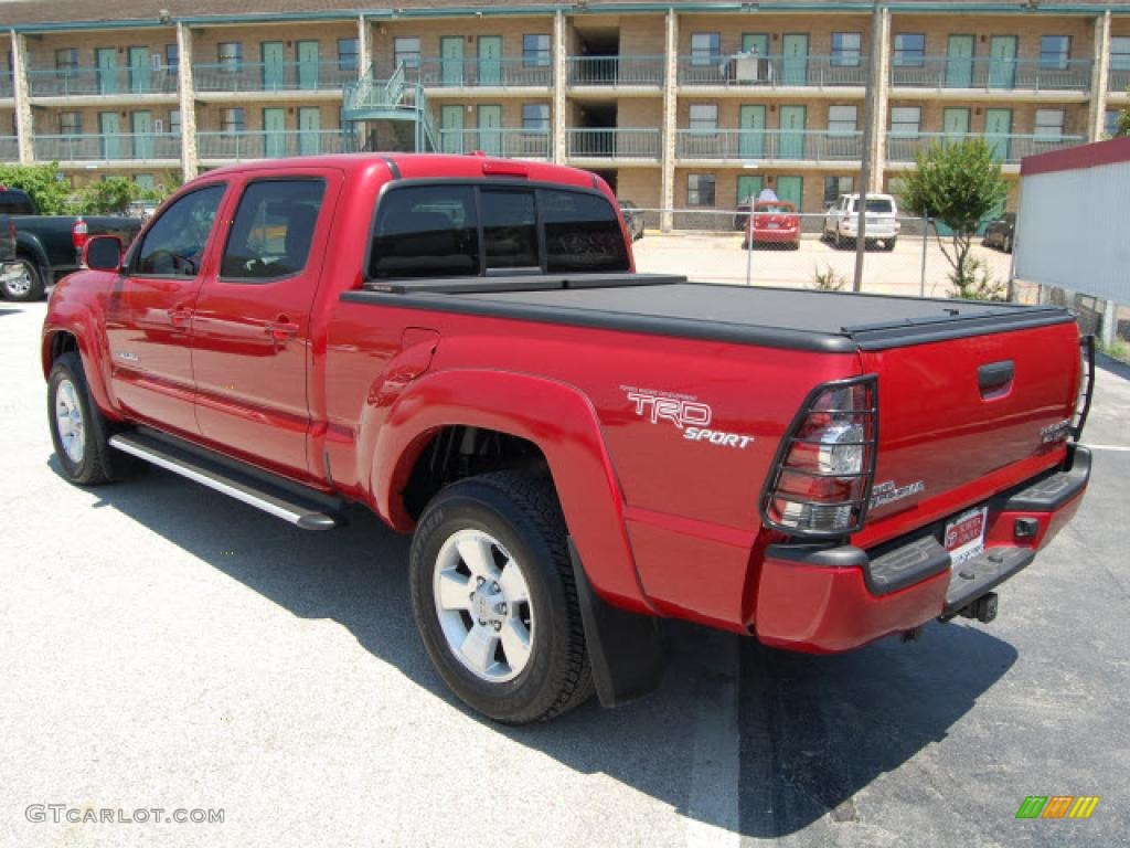 2009 Tacoma V6 PreRunner TRD Sport Double Cab - Barcelona Red Metallic / Graphite Gray photo #7