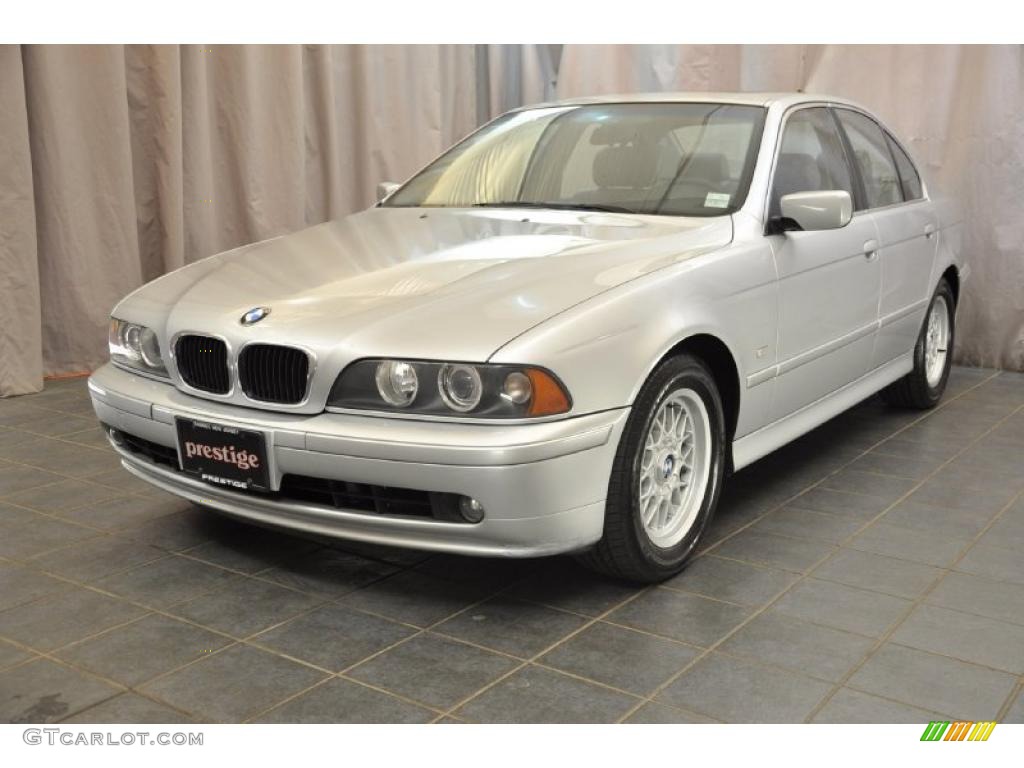 2001 5 Series 525i Sedan - Titanium Silver Metallic / Grey photo #1