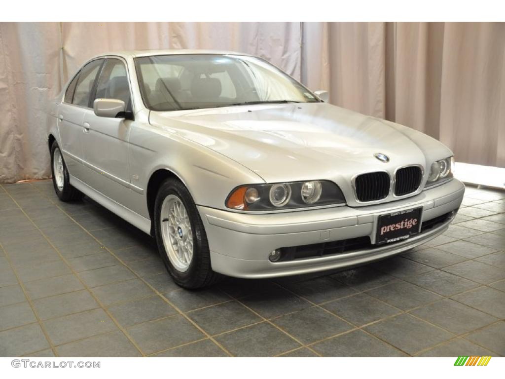 2001 5 Series 525i Sedan - Titanium Silver Metallic / Grey photo #7