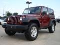 2010 Red Rock Crystal Pearl Jeep Wrangler Rubicon 4x4  photo #7