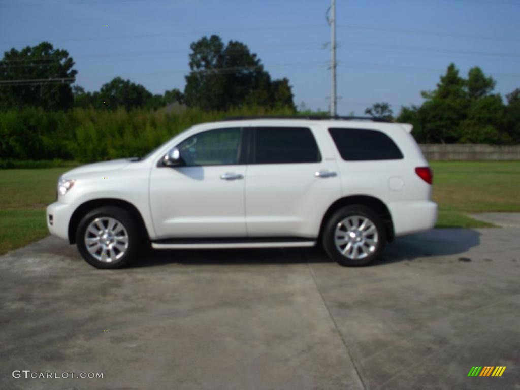 2008 Sequoia Platinum - Super White / Sand Beige photo #1