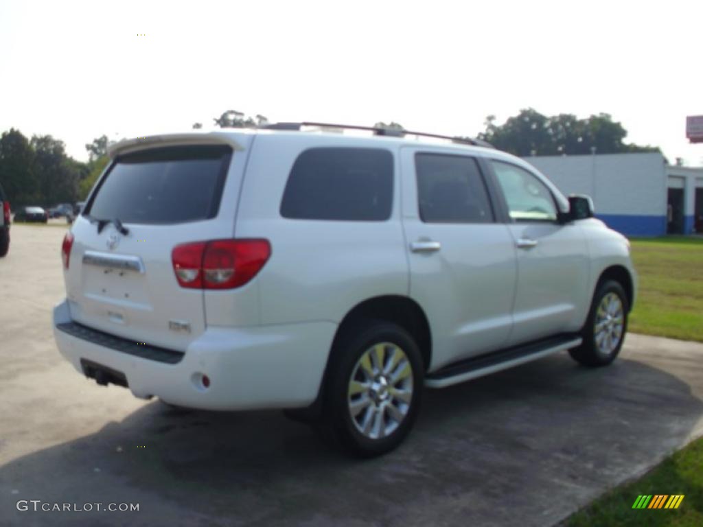 2008 Sequoia Platinum - Super White / Sand Beige photo #4