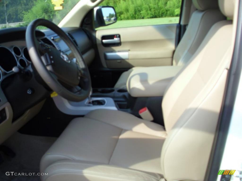 2008 Sequoia Platinum - Super White / Sand Beige photo #9