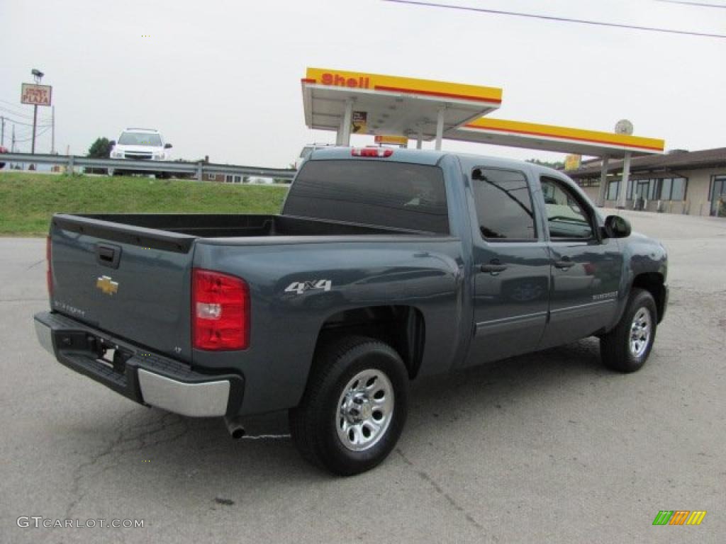 2009 Silverado 1500 LT Crew Cab 4x4 - Blue Granite Metallic / Dark Titanium photo #12