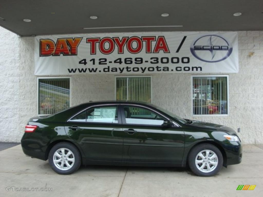 2011 Camry LE V6 - Spruce Green Mica / Bisque photo #1