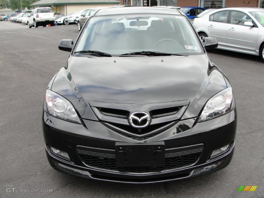 2008 MAZDA3 s Grand Touring Hatchback - Black Mica / Black photo #5