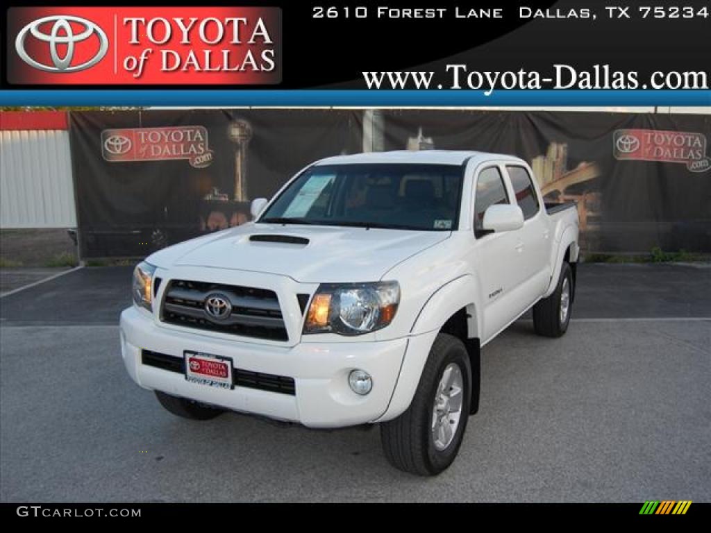 2010 Tacoma V6 PreRunner TRD Sport Double Cab - Super White / Graphite photo #1