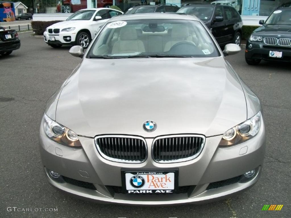 2007 3 Series 328xi Coupe - Platinum Bronze Metallic / Cream Beige photo #2