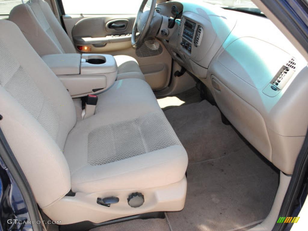 2002 F150 XLT SuperCrew - True Blue Metallic / Medium Parchment photo #10