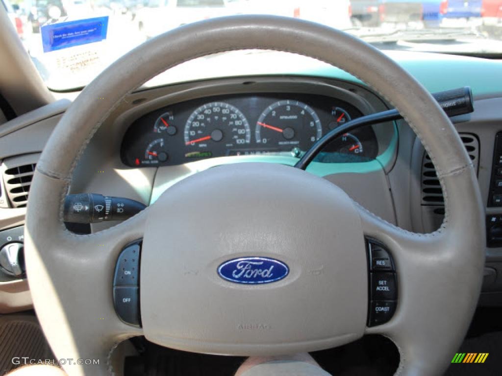 2002 F150 XLT SuperCrew - True Blue Metallic / Medium Parchment photo #17