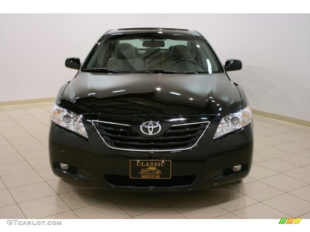 2007 Camry XLE V6 - Black / Bisque photo #2