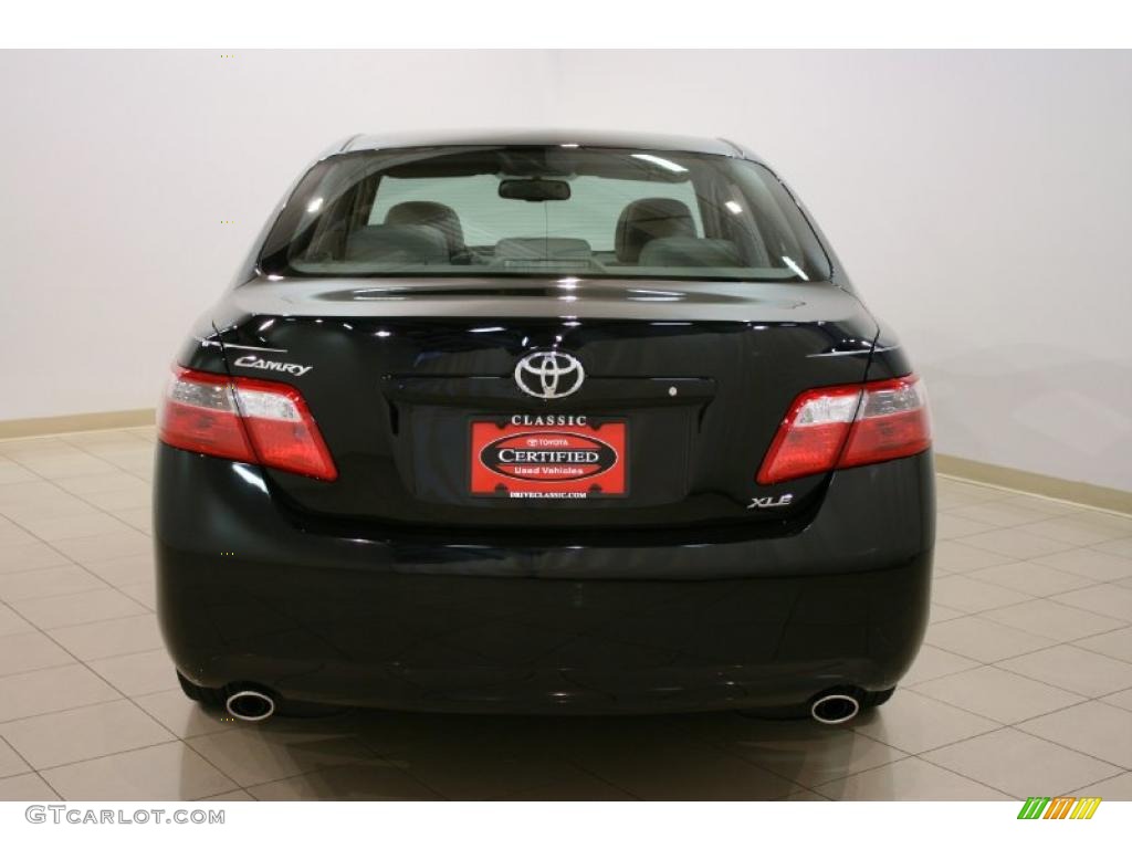 2007 Camry XLE V6 - Black / Bisque photo #6