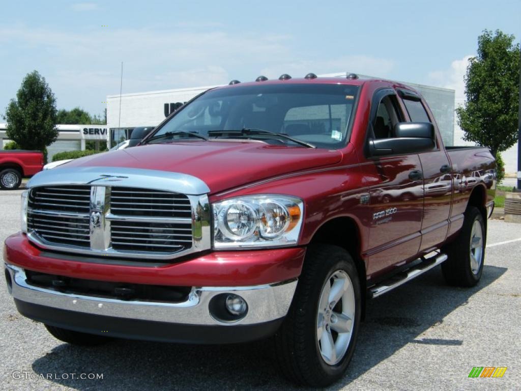 2007 Ram 1500 Thunder Road Quad Cab 4x4 - Inferno Red Crystal Pearl / Medium Slate Gray photo #1