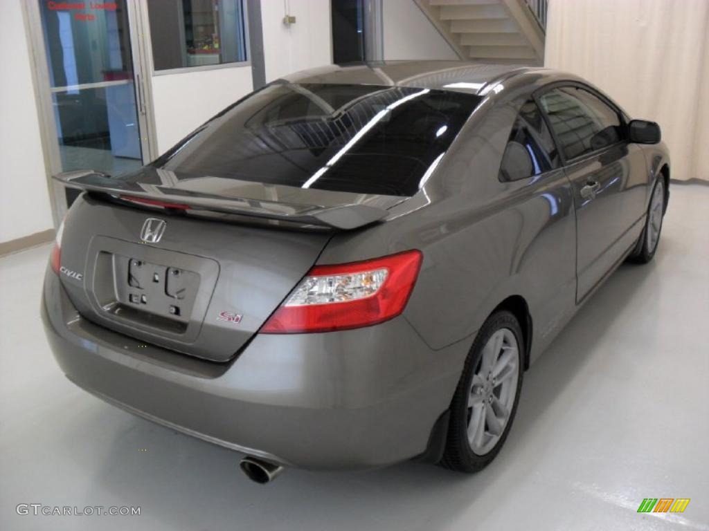 2007 Civic Si Coupe - Galaxy Gray Metallic / Black photo #4