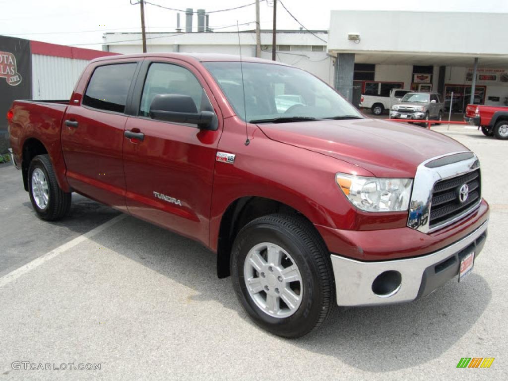 2007 Tundra SR5 CrewMax 4x4 - Salsa Red Pearl / Graphite Gray photo #3