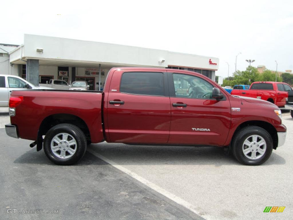 2007 Tundra SR5 CrewMax 4x4 - Salsa Red Pearl / Graphite Gray photo #4