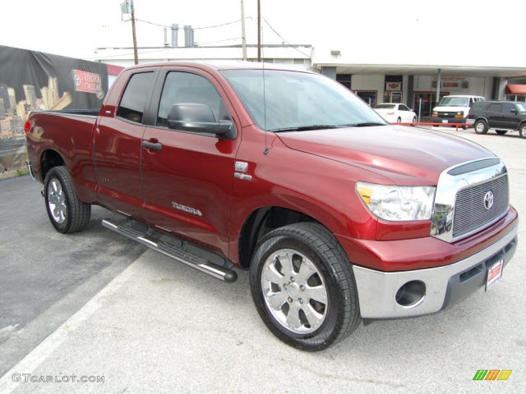 2007 Tundra Texas Edition Double Cab - Salsa Red Pearl / Beige photo #3
