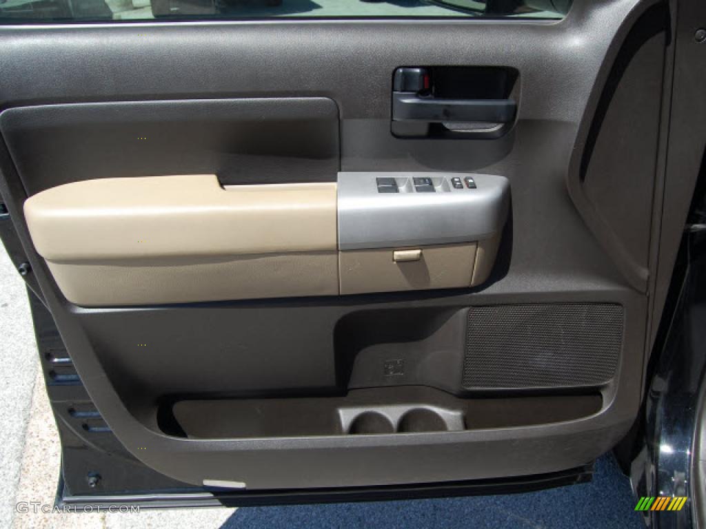 2007 Tundra SR5 Double Cab - Black / Beige photo #15