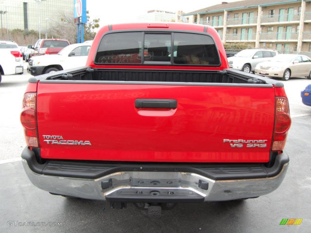 2007 Tacoma V6 PreRunner TRD Double Cab - Impulse Red Pearl / Graphite Gray photo #5