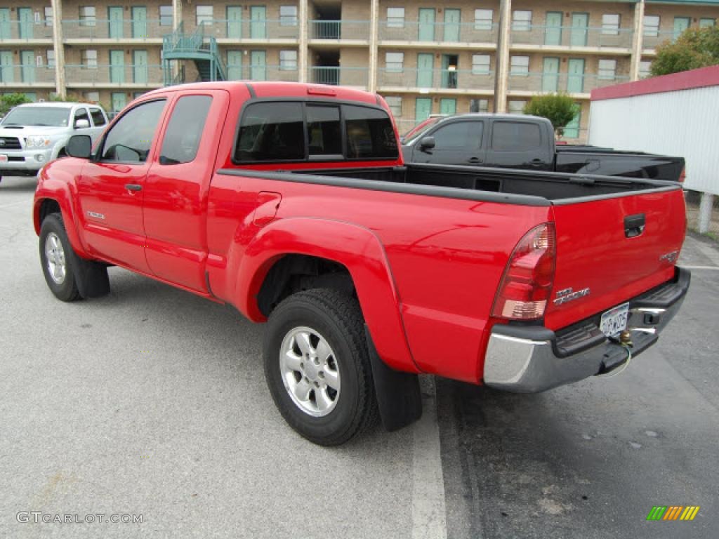 2007 Tacoma PreRunner Access Cab - Radiant Red / Taupe photo #7