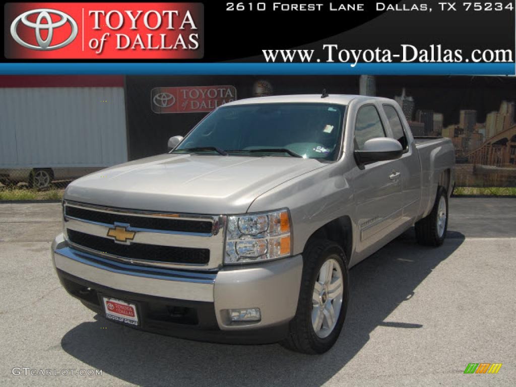 2008 Silverado 1500 LT Extended Cab - Graystone Metallic / Ebony photo #1