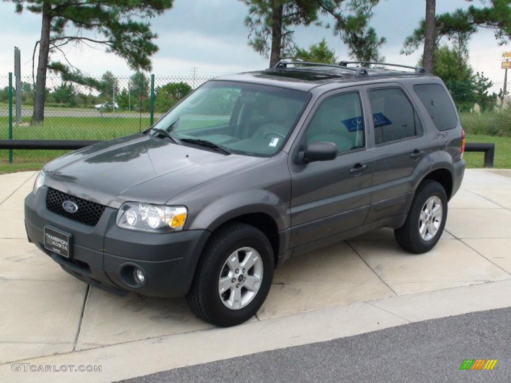 2006 Escape XLT V6 - Dark Shadow Grey Metallic / Medium/Dark Flint photo #14