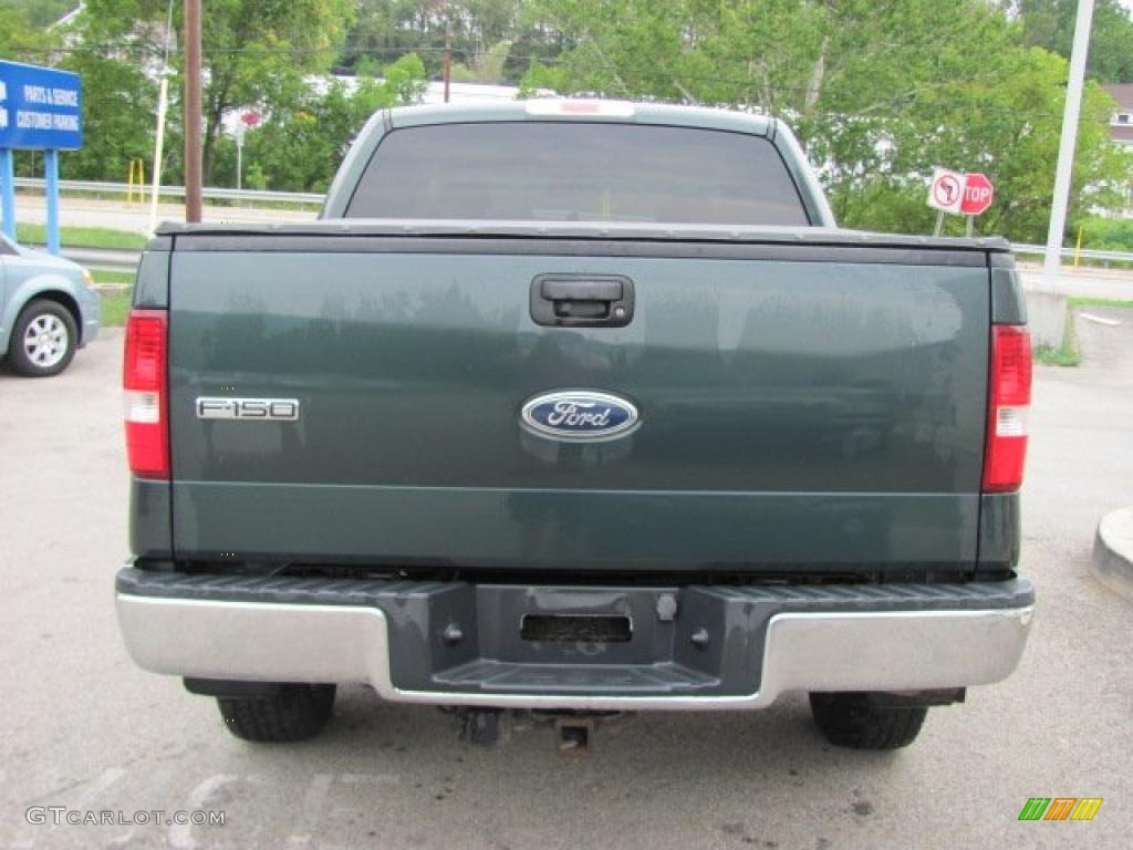 2004 F150 XLT SuperCrew 4x4 - Aspen Green Metallic / Tan photo #6