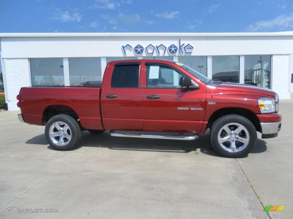 2007 Ram 1500 Big Horn Edition Quad Cab 4x4 - Inferno Red Crystal Pearl / Medium Slate Gray photo #1