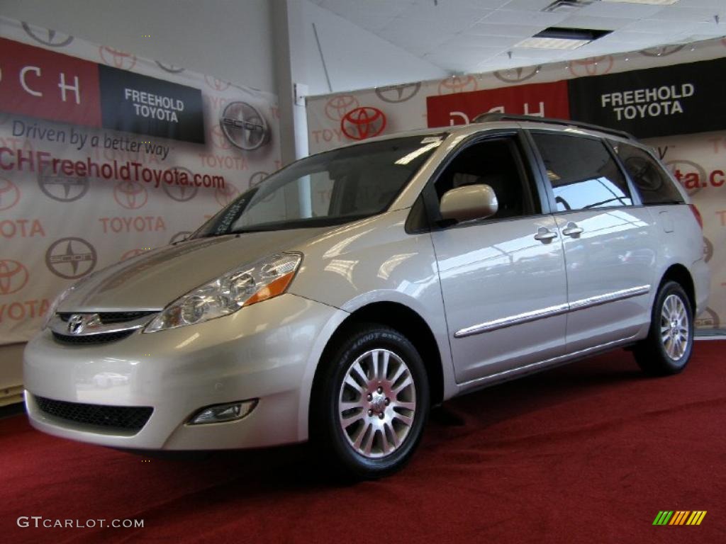 2008 Sienna Limited AWD - Silver Shadow Pearl / Stone photo #1