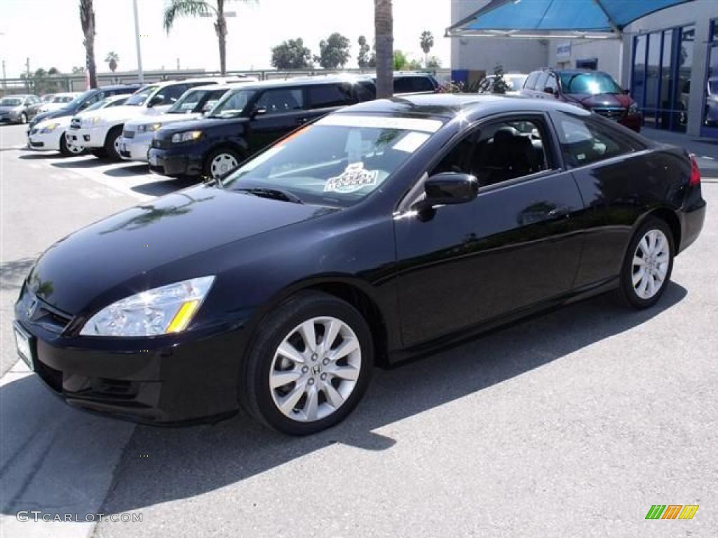 2007 Accord EX-L Coupe - Nighthawk Black Pearl / Black photo #3