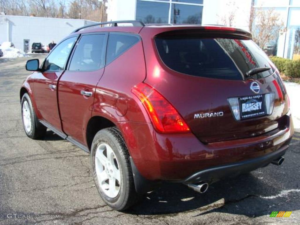 2005 Murano S AWD - Merlot Metallic / Charcoal photo #4