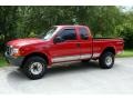 1999 Red Ford F250 Super Duty Lariat Extended Cab 4x4  photo #2