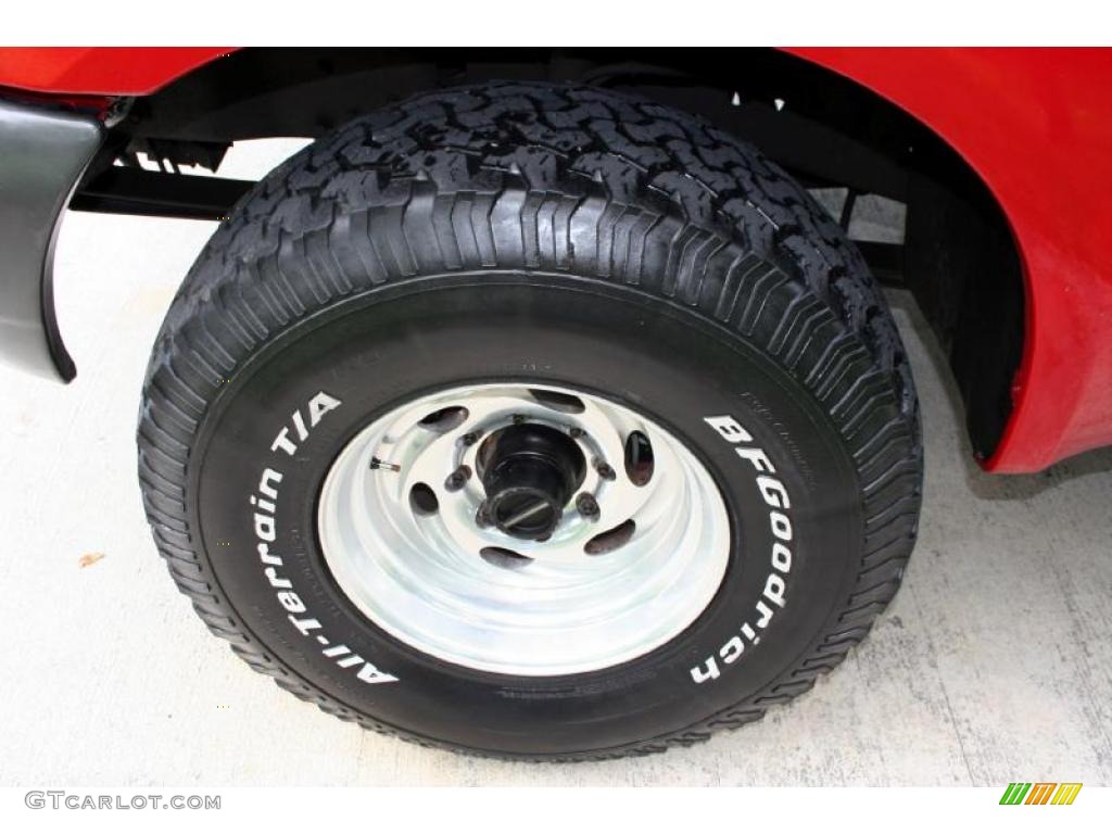 1999 F250 Super Duty Lariat Extended Cab 4x4 - Red / Medium Graphite photo #17