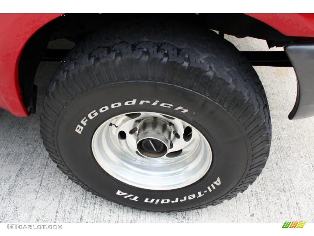 1999 F250 Super Duty Lariat Extended Cab 4x4 - Red / Medium Graphite photo #18