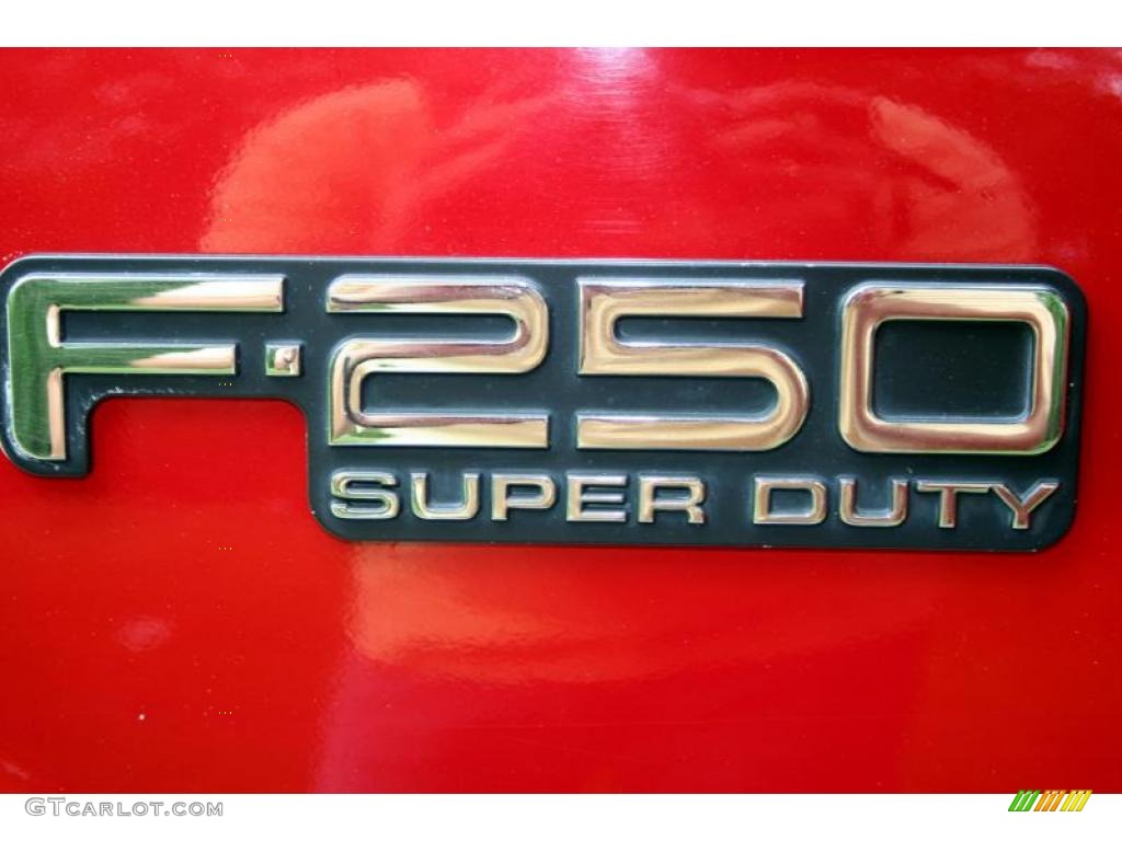 1999 F250 Super Duty Lariat Extended Cab 4x4 - Red / Medium Graphite photo #44