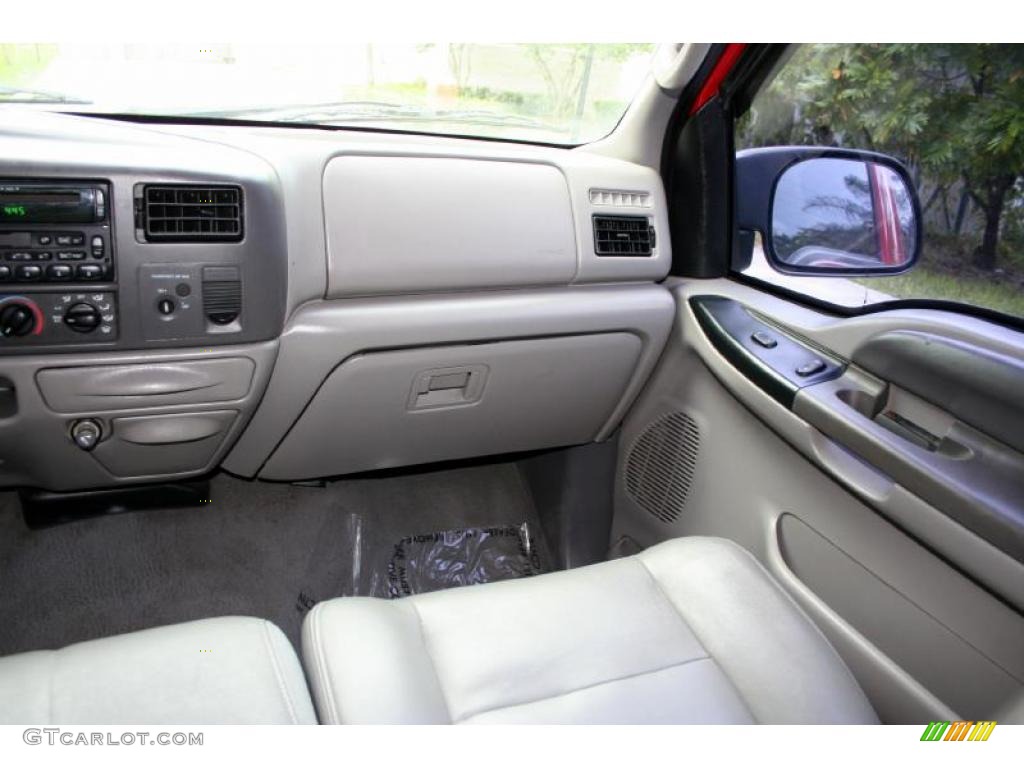 1999 F250 Super Duty Lariat Extended Cab 4x4 - Red / Medium Graphite photo #66