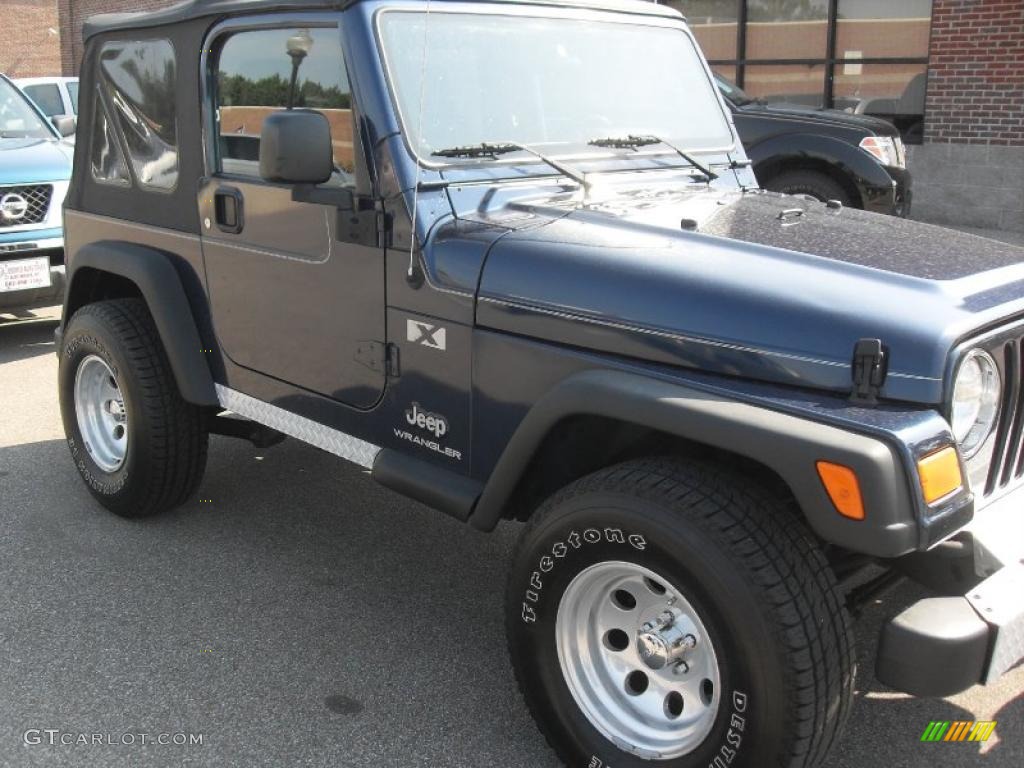 2004 Wrangler X 4x4 - Patriot Blue Pearl / Dark Slate Gray photo #3