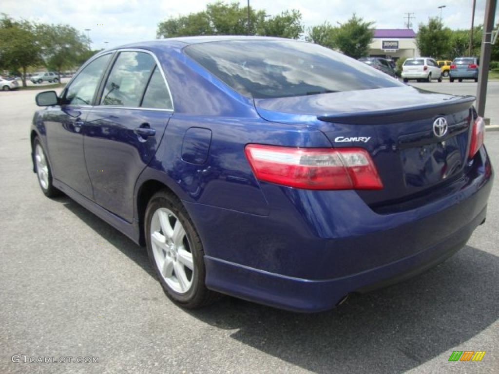 2008 Camry SE V6 - Blue Ribbon Metallic / Dark Charcoal photo #3