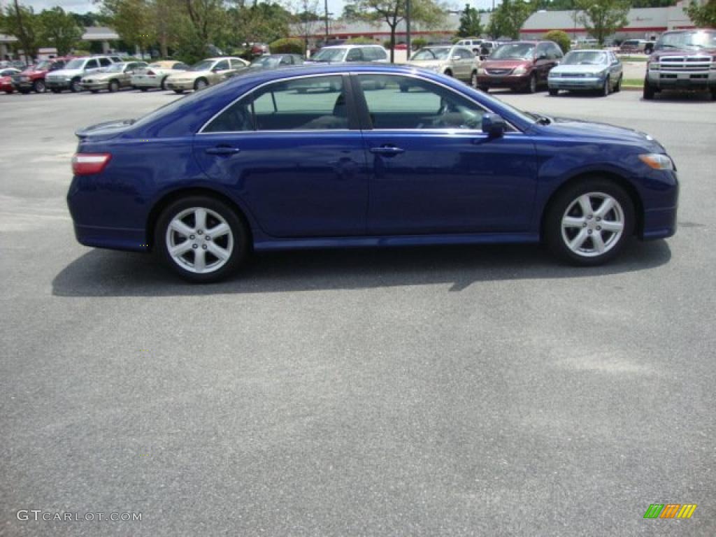 2008 Camry SE V6 - Blue Ribbon Metallic / Dark Charcoal photo #6