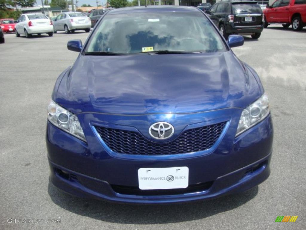 2008 Camry SE V6 - Blue Ribbon Metallic / Dark Charcoal photo #8