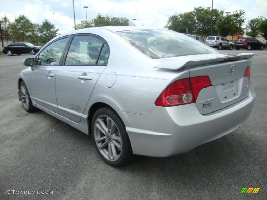 2007 Civic Si Sedan - Alabaster Silver Metallic / Black photo #3