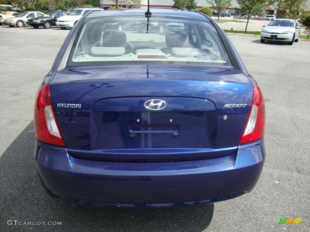 2009 Accent GLS 4 Door - Dark Sapphire Blue / Gray photo #4