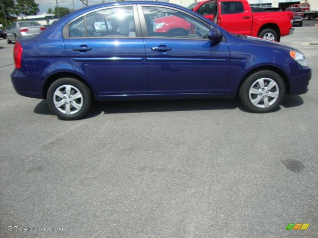 2009 Accent GLS 4 Door - Dark Sapphire Blue / Gray photo #6