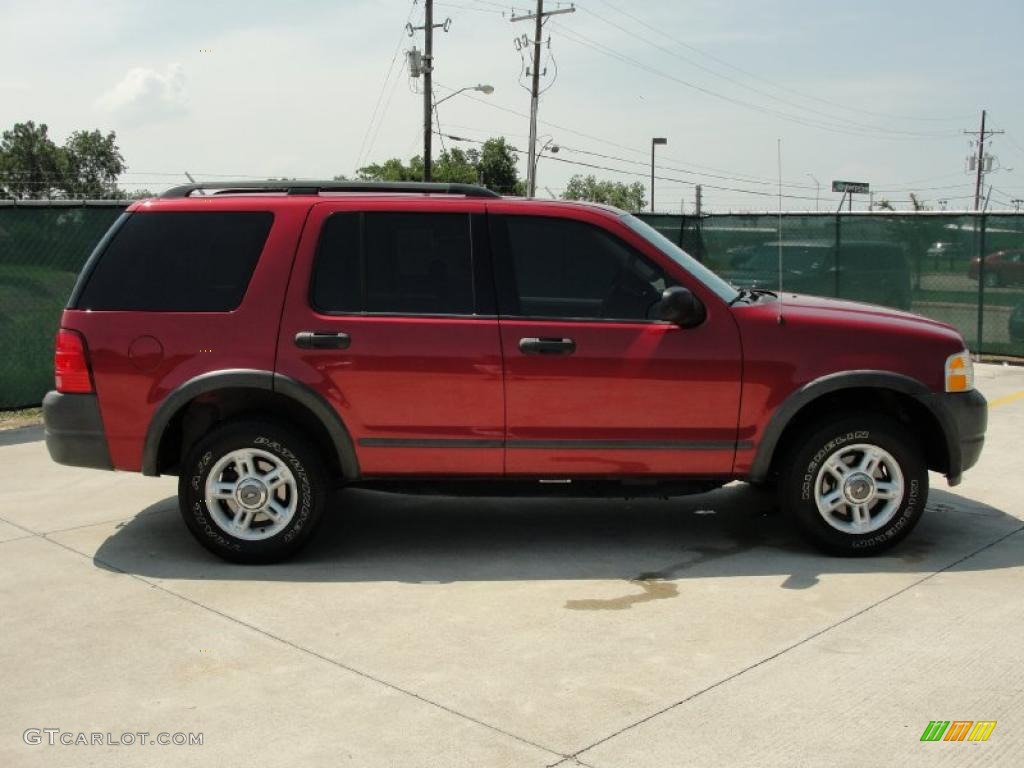 2004 Explorer XLS - Redfire Metallic / Medium Parchment photo #2