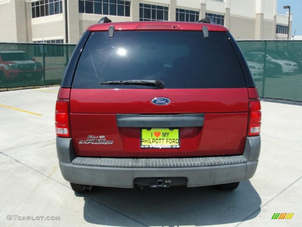 2004 Explorer XLS - Redfire Metallic / Medium Parchment photo #4